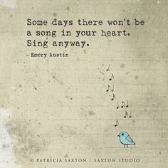 ... in class ill start singing out loud, that's just me I love to sing