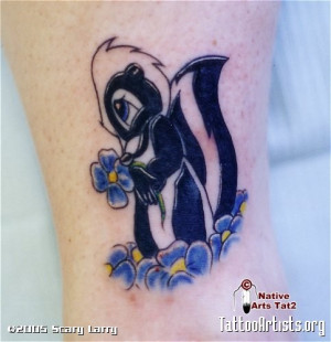 Flower Skunk Tattoo Artists