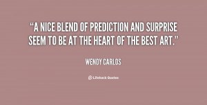 nice blend of prediction and surprise seem to be at the heart of the ...