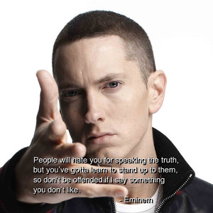 the white rapper gives words to his feelings about songs that tell ...