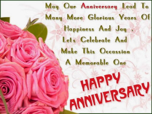 May out anniversary lead to many more glorious years of happiness and ...