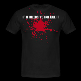 Related Pictures if it bleeds we can kill it predator t shirt