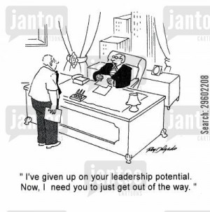 demotion cartoon humor: 'I've given up on your leadership potential ...