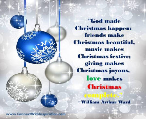 Giving Makes Christmas Joyous, Love Makes Christmas Complete