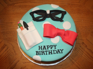 For this nerd themed birthday cake i decided to make nerd glasses, a ...