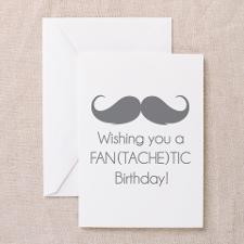 Mustache Birthday Greeting Cards
