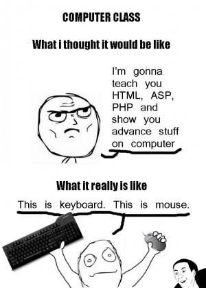 Computer Class Teacher - Expectations vs. Reality