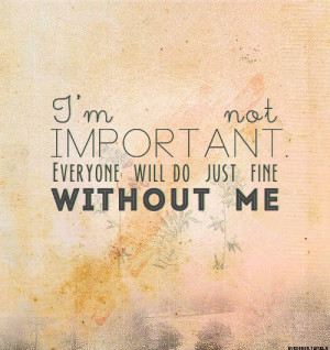,” Tobias says. “I’m not important. Everyone will do just fine ...