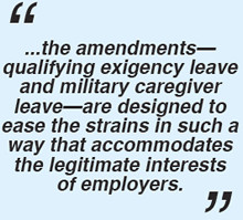 Family and Medical Leave Act Amendments: New Military Leave ...