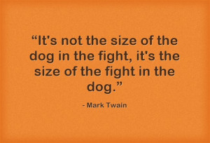 Consider what Mark Twain said about bravery.