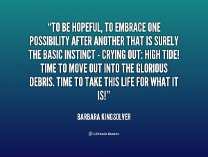 Quote Barbara Kingsolver