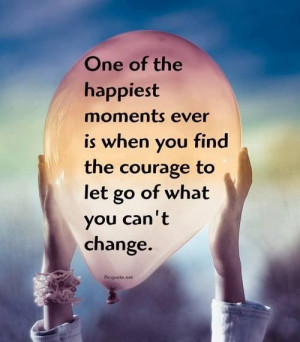 Letting go of what u cannot change