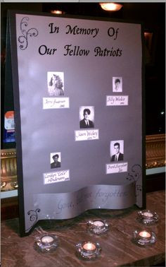memory wall for deceased classmates More