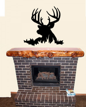 Sticker Decal Quote Vinyl Deer Head Silhouette Buck Hunting Wall Decal ...