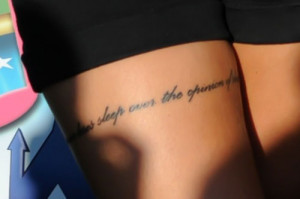 Gallery For Upper Thigh Quote Tattoos