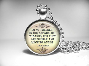 Tolkien Necklace Quote Pendant Literary Jewelry. by Vturne, $12.95