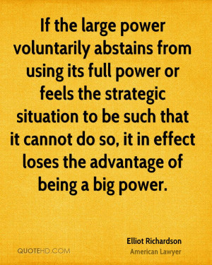 If the large power voluntarily abstains from using its full power or ...