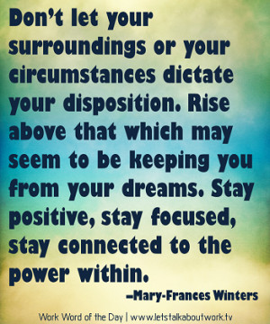 positive quote of the day for work