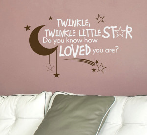 Nursery Quote Decal Twinkle Twinkle Little Star - Children Wall Decal