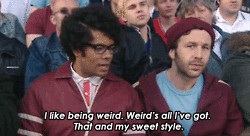 ... it crowd maurice moss i like being weird tv show quotes weird style