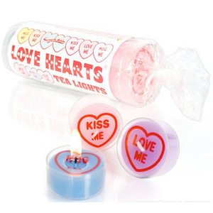 With traditional love heart quotes!