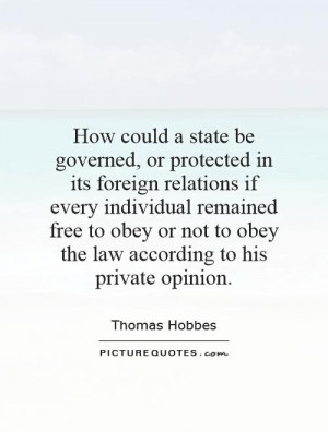 How could a state be governed, or protected in its foreign relations ...
