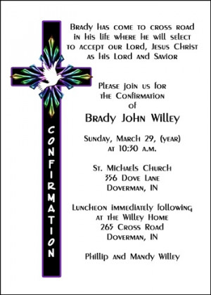 Religious Cross Confirmation Invitation Cards areBecoming Very Popular ...