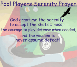 Pool Players Serenity Prayer Image