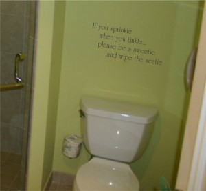 If You Sprinkle wall decal - bathroom