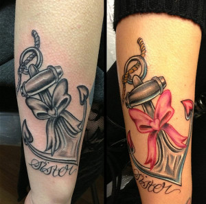 Sister Anchor Quotes Behind the ears sister tattoos