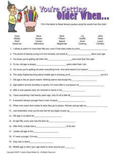 Printable Over The Hill Party Game More