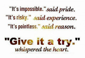 Motivational Quote on Give it a Try