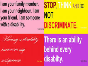 Equal Treatment For Differently Abled People/Ty's Views