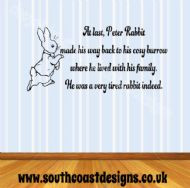 Beatrix Potter Peter Rabbit amp Quote Wall Sticker Design 1