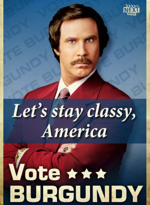 agent 54 here again we ve been following the ron burgundy presidential ...