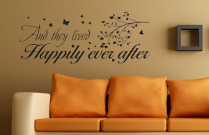 ... lived happily ever after vinyl wall decal home decoration quote