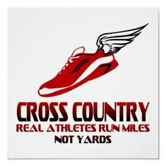 Cross Country Running Poster on the back of our team shirt More