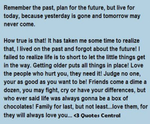 Remember The Past, Plan