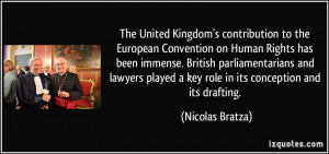 The United Kingdom's contribution to the European Convention on Human ...