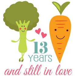 13_year_anniversary_veggie_couple_greeting_card.jpg?height=250&width ...