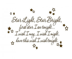 Star Light Star Bright Wall Decal - Baby Nursery Rhyme Wall Decal Poem ...