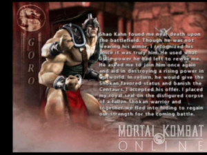 Thread: pics of Shao Kahn and Goro's alternate costume! and others!