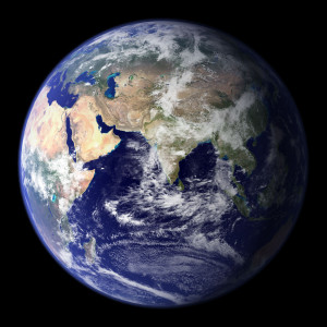 This is the classic “Blue Marble” photo of Earth.