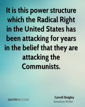 It is this power structure which the Radical Right in the United ...