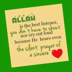 The sincere prayer of a sincere heart