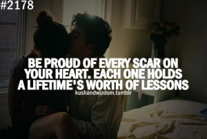 Scars and lessons... what a combo