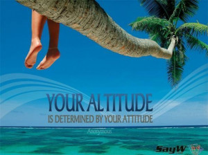 your attitude is your altitude
