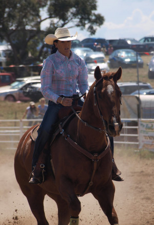 Cowgirl and her Quarter Horse by Barana