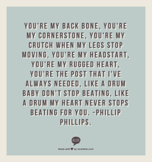 phillip phillips - gone, gone, gone. listen to it.