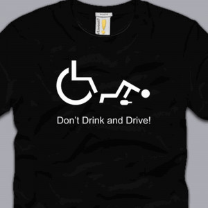 ... AND DRIVE T-SHIRT MEDIUM funny handicap humor shirt drunk beer tee M